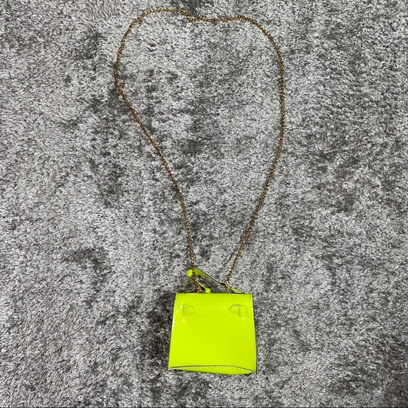 Mini Neon Yellow Crossbody Bag - Picture 3 of 5